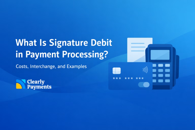 What Is Signature Debit in Payment Processing? Costs, Interchange, and Examples