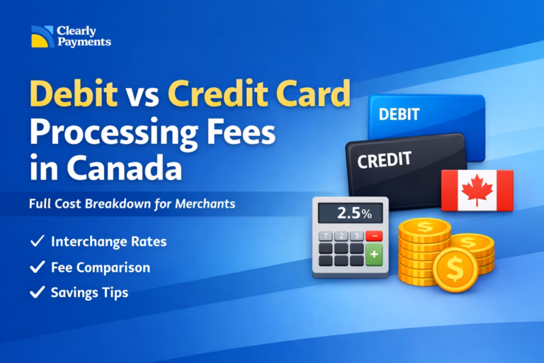 Debit vs credit card processing fees in Canada in 2026