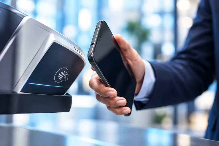 Contactless mobile payment at an enterprise payment terminal