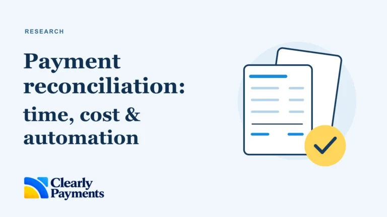 Payment reconciliation: time, cost and automation, with matching financial records and a checkmark